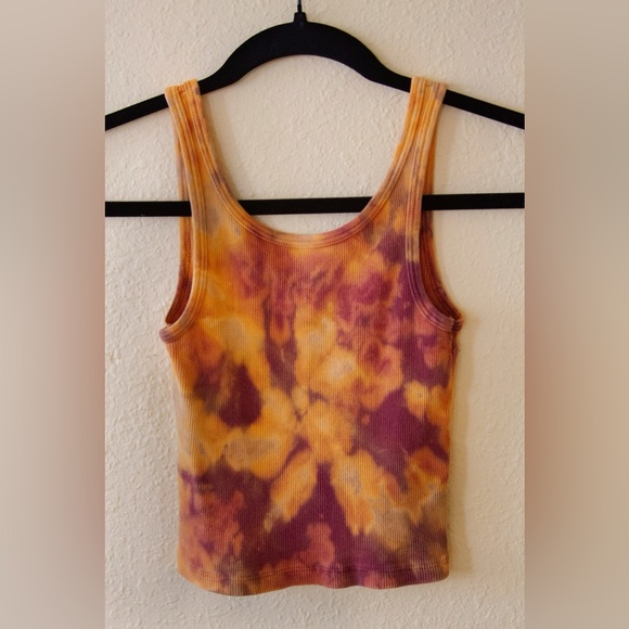Bleach Dyed Brandy Melville Button Up Tank Top - Picture 2 of 6